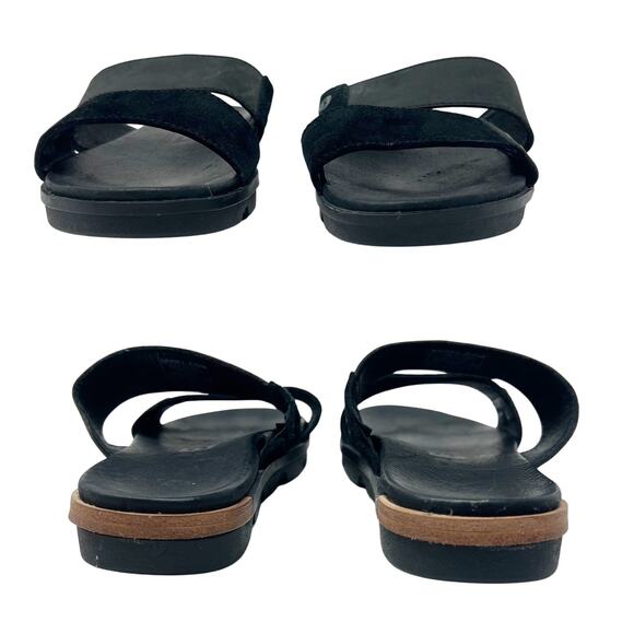 Sorel Torpeda Slide II Black Leather & Suede Sandals size 7.5 - Picture 6 of 13